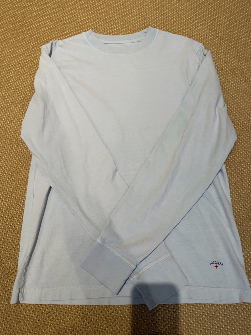 Noah NYC Pale Blue Long-Sleeve Crewneck Tee